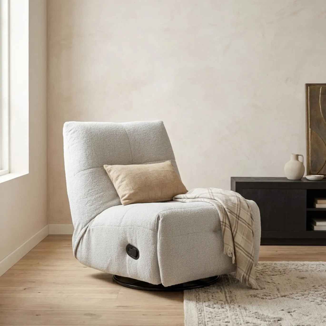 StarFurn Relaxfauteuil Lazy Lichtgrijs
