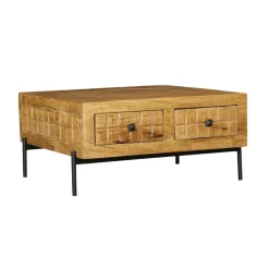 StarFurn Salontafel Brandy Naturel Mangohout 80x80cm