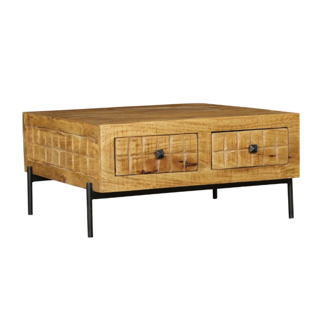 StarFurn Salontafel Brandy Naturel Mangohout 80x80cm