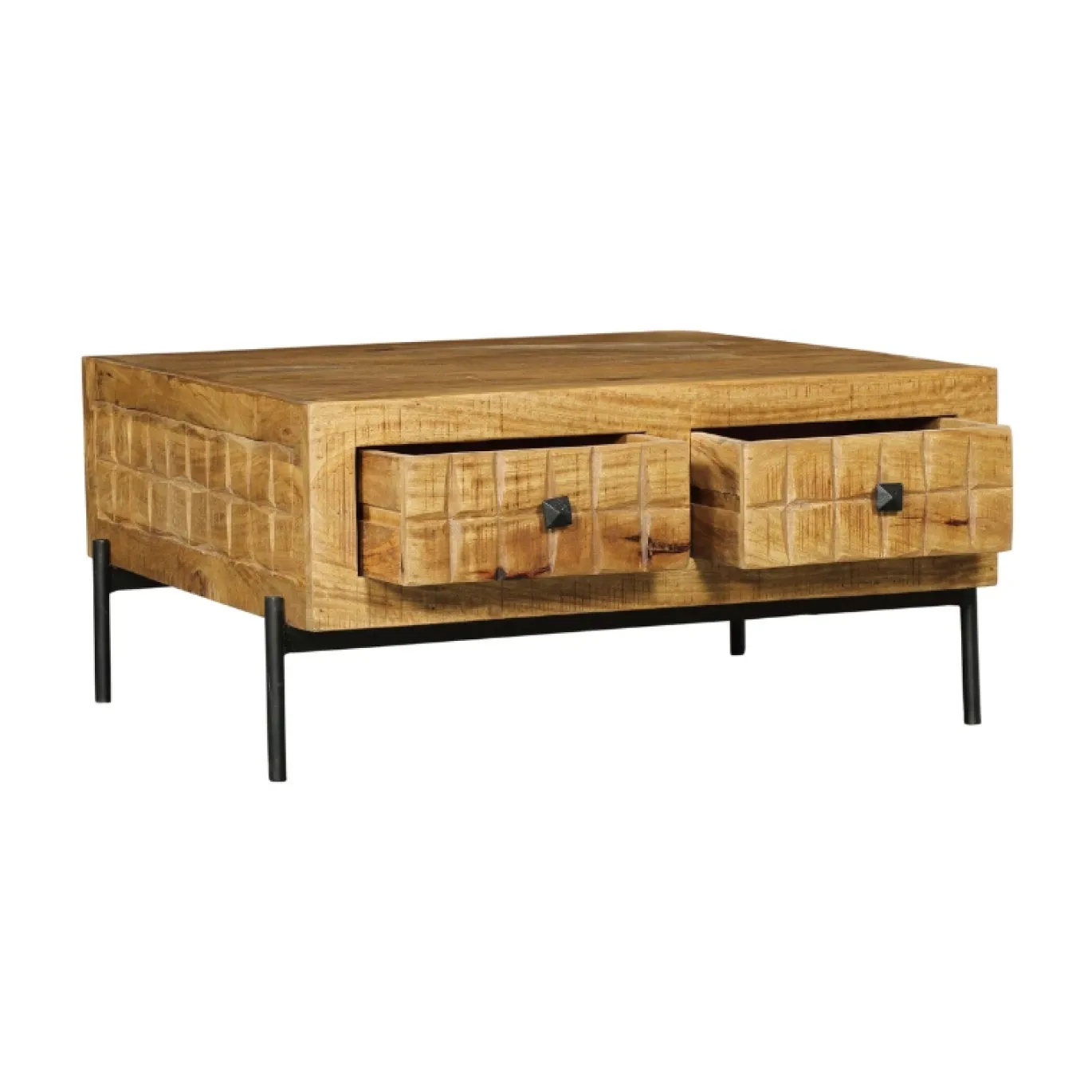 StarFurn Salontafel Brandy Naturel Mangohout 80x80cm