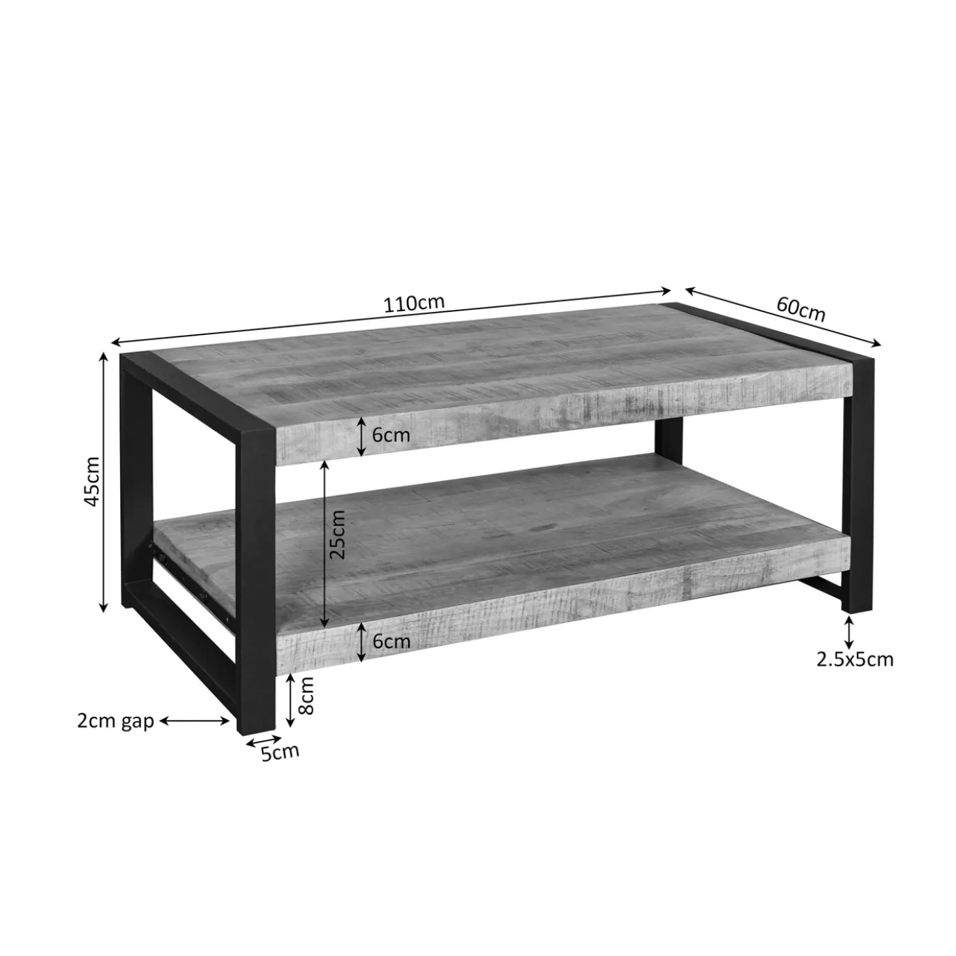Starfurn Salontafel Britt 110cm onderblad