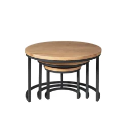 Starfurn Salontafel Dakota Naturel 70cm Set van 3