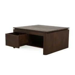 StarFurn Salontafel Dallas Bruin Mangohout 80cm