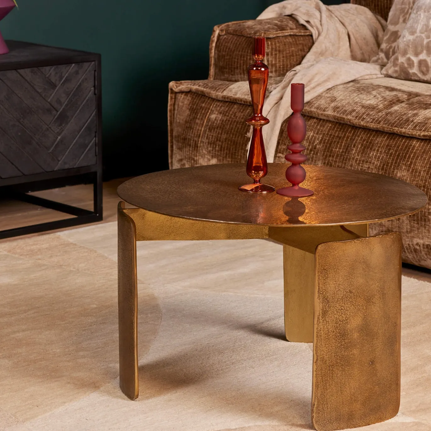 StarFurn Salontafel Darwin S Goud Ø60cm