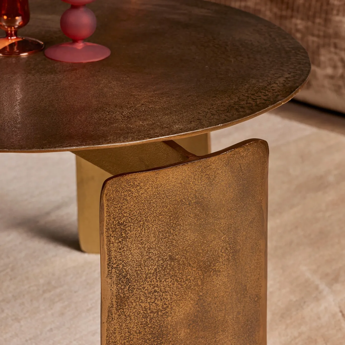 StarFurn Salontafel Darwin S Goud Ø60cm