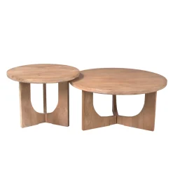 StarFurn Salontafel Guus Naturel Mangohout 80cm