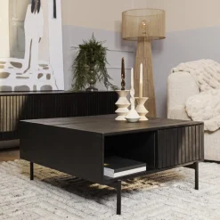 StarFurn Salontafel Madison Zwart 80x80cm