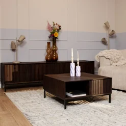 StarFurn Salontafel Madison Bruin 80cm Vierkant