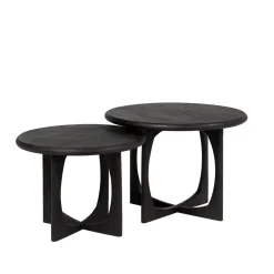 StarFurn Salontafel Milou Zwart Ø70cm