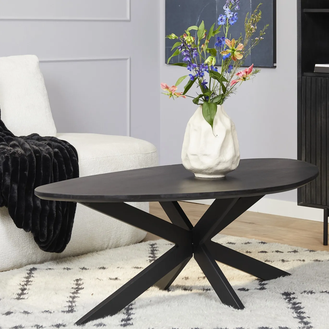 StarFurn Salontafel New York Zwart 130cm
