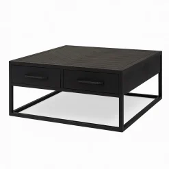 StarFurn Salontafel New York Mangohout Zwart 80x80cm