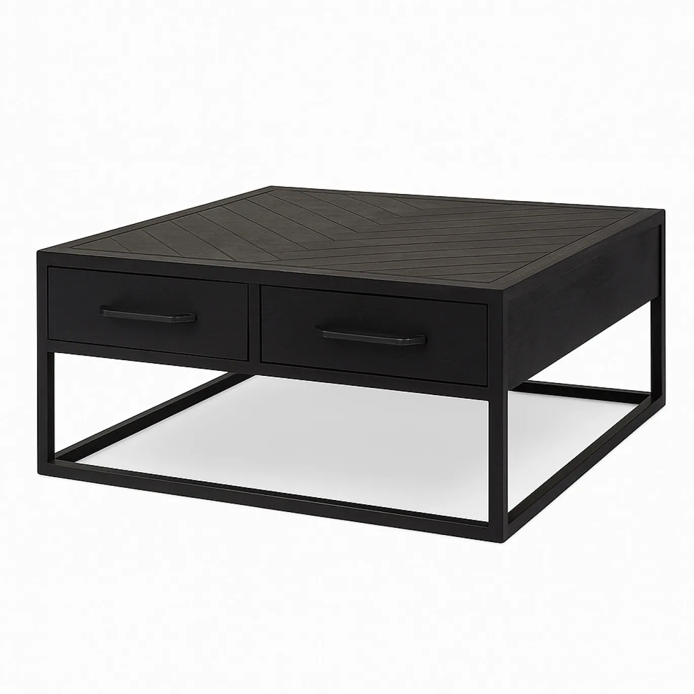 StarFurn Salontafel New York Mangohout Zwart 80x80cm
