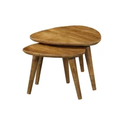 StarFurn Salontafel Omaha Mangohout Set van 2
