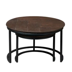 Starfurn Salontafel Otik Bruin Oak 70cm Set van 2