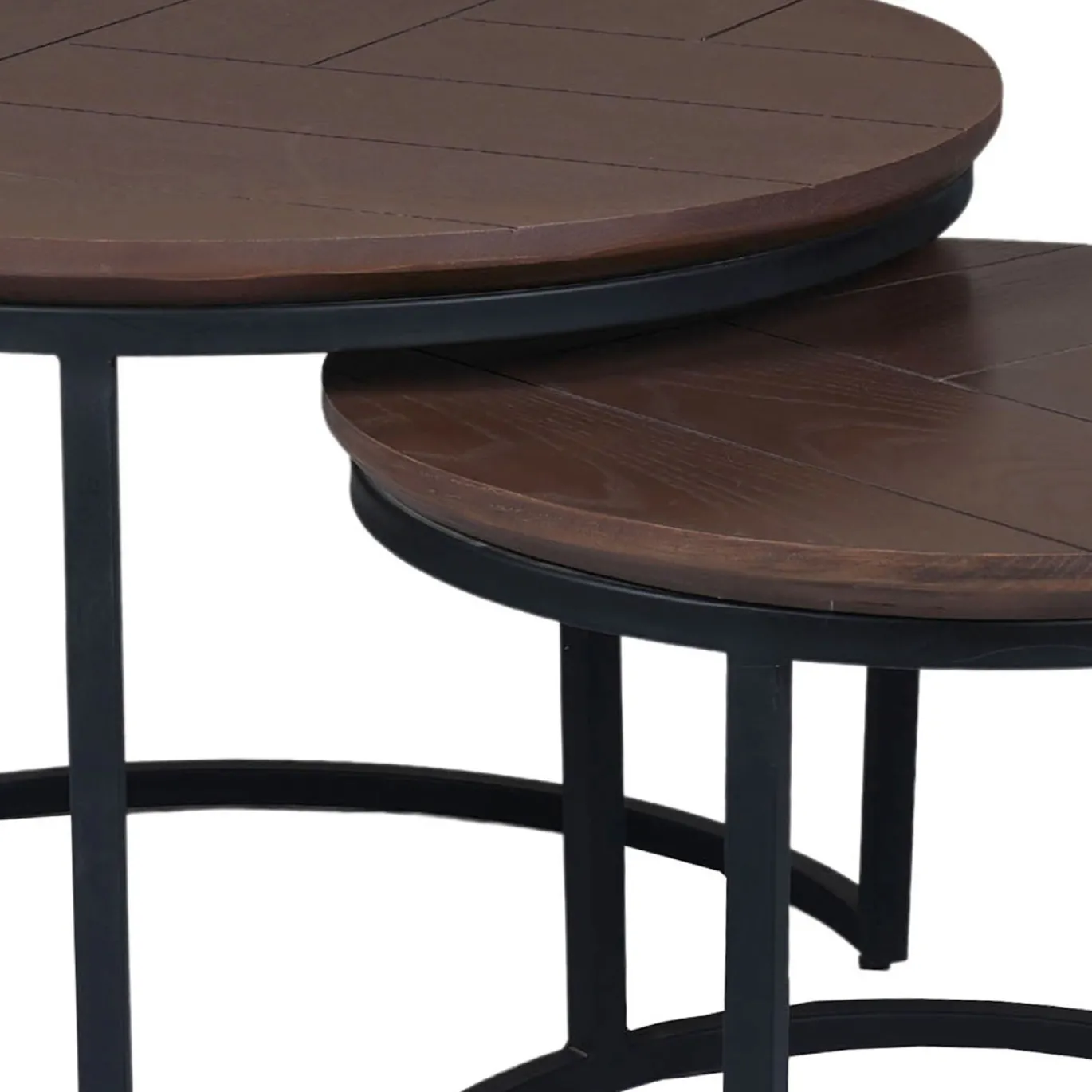 StarFurn Salontafel Otik Walnoot Eiken 70cm set van 2