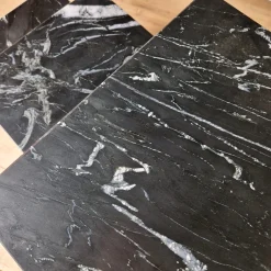 StarFurn Salontafel Set Jala Zwart Marmer 50cm