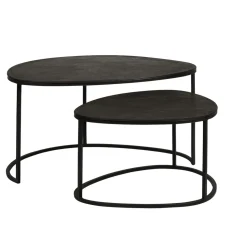 StarFurn Salontafel Set van 2 Lana Aluminium
