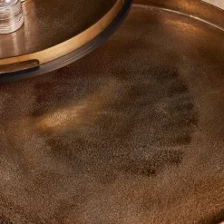 StarFurn Salontafel Set van 2 Puck Rond Goud