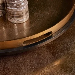 StarFurn Salontafel Set van 2 Puck Rond Goud
