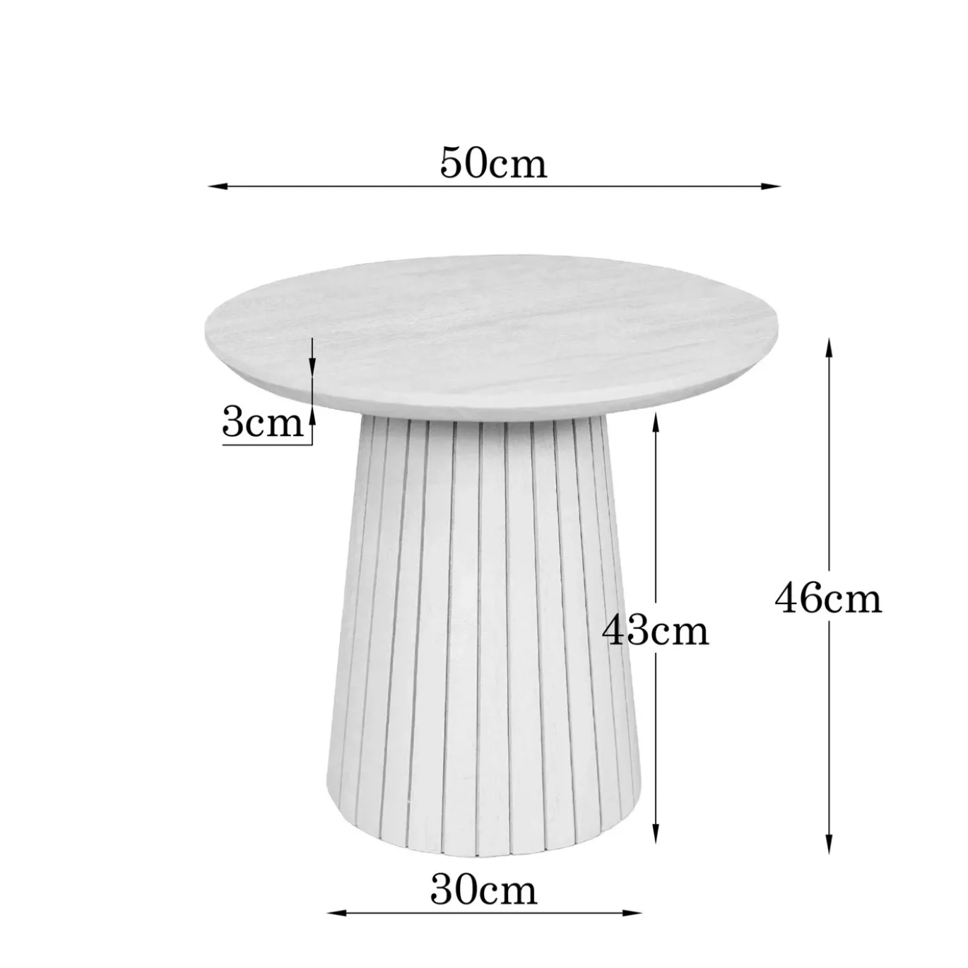 StarFurn Salontafel Solana Zand Mangohout 50cm