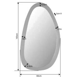 StarFurn Spiegel Lou 60cm Bruin