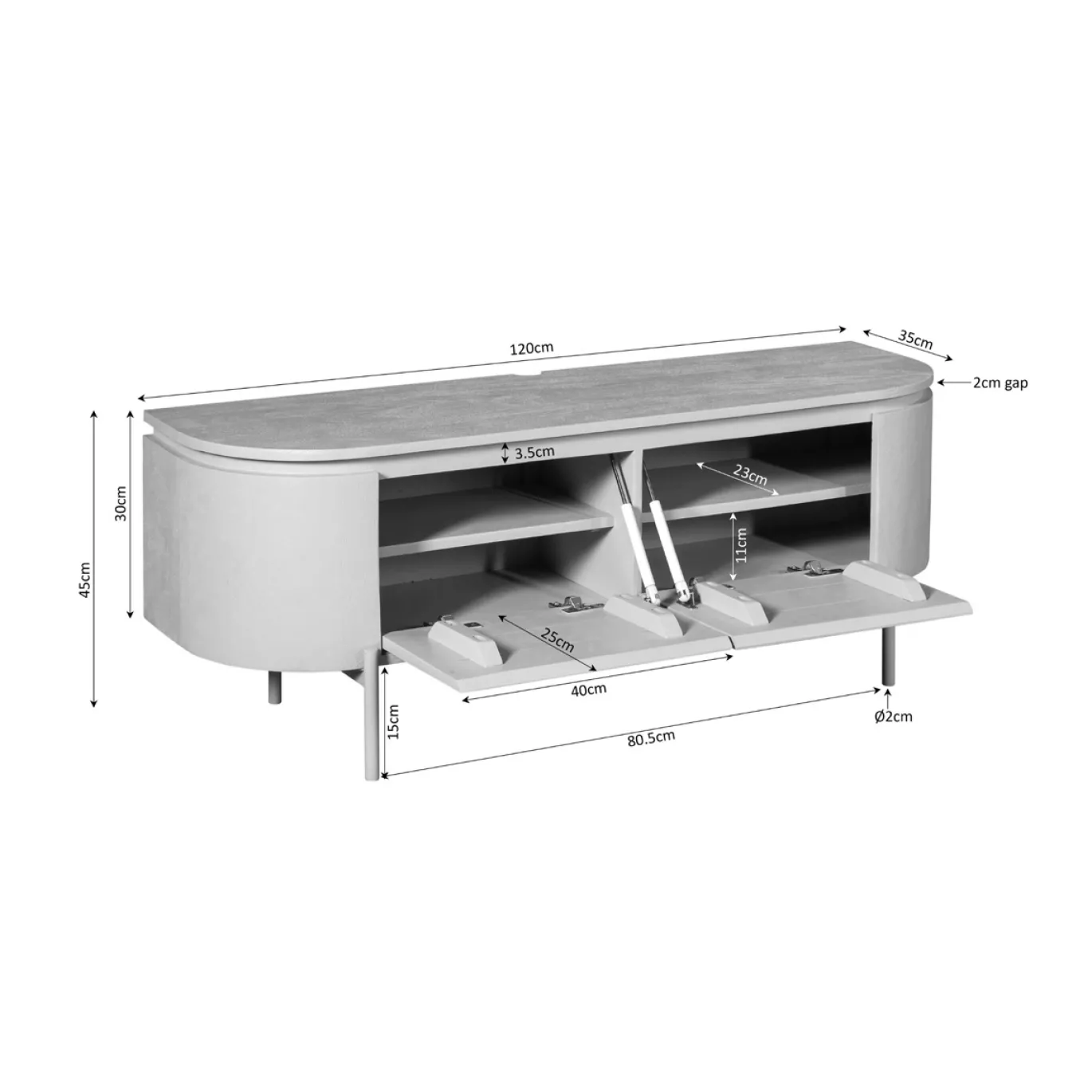 Starfurn Tv-meubel Excellent Naturel 120cm
