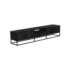 StarFurn Tv-Meubel New York Mangohout Zwart 240cm