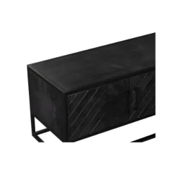 StarFurn Tv-Meubel New York Mangohout Zwart 240cm