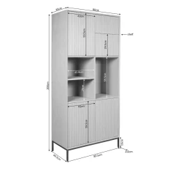 StarFurn Vakkenkast Madison Bruin 90cm