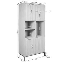 StarFurn Vakkenkast Madison Naturel 90cm