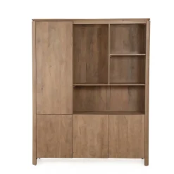 StarFurn Vakkenkast XL Dallas Naturel Mangohout 200x160cm