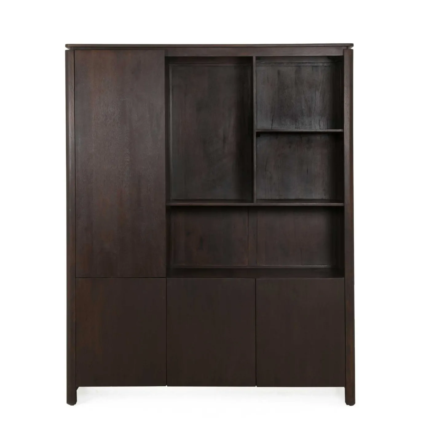 StarFurn Vakkenkast XL Dallas Bruin Mangohout 200x160cm