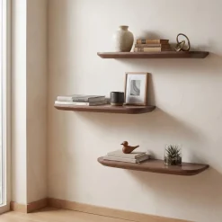 StarFurn Wandplank Gusta Bruin 60cm Set van 3