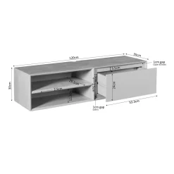 Starfurn Zwevend Tv-meubel Ambiance Naturel 120cm