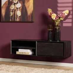 Starfurn Zwevend Tv-meubel Ambiance Zwart 120cm
