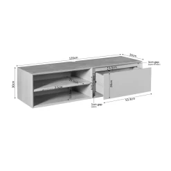 Starfurn Zwevend Tv-meubel Ambiance Bruin 120cm