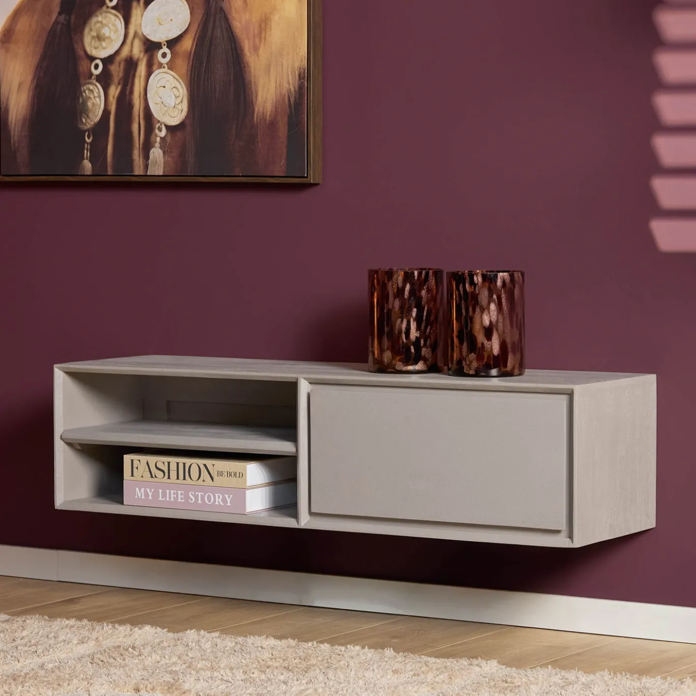 Starfurn Zwevend Tv-meubel Ambiance Taupe 120cm