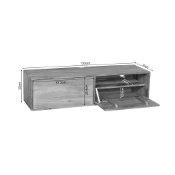 Starfurn Zwevend Tv-meubel Vision Naturel Mangohout 120cm