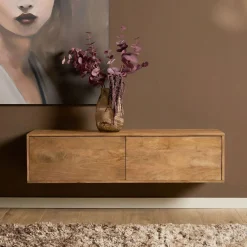 Starfurn Zwevend Tv-meubel Vision Naturel Mangohout 120cm