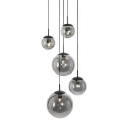 Steinhauer Bollique Hanglamp Smoke mirror 5-lichts 350cm