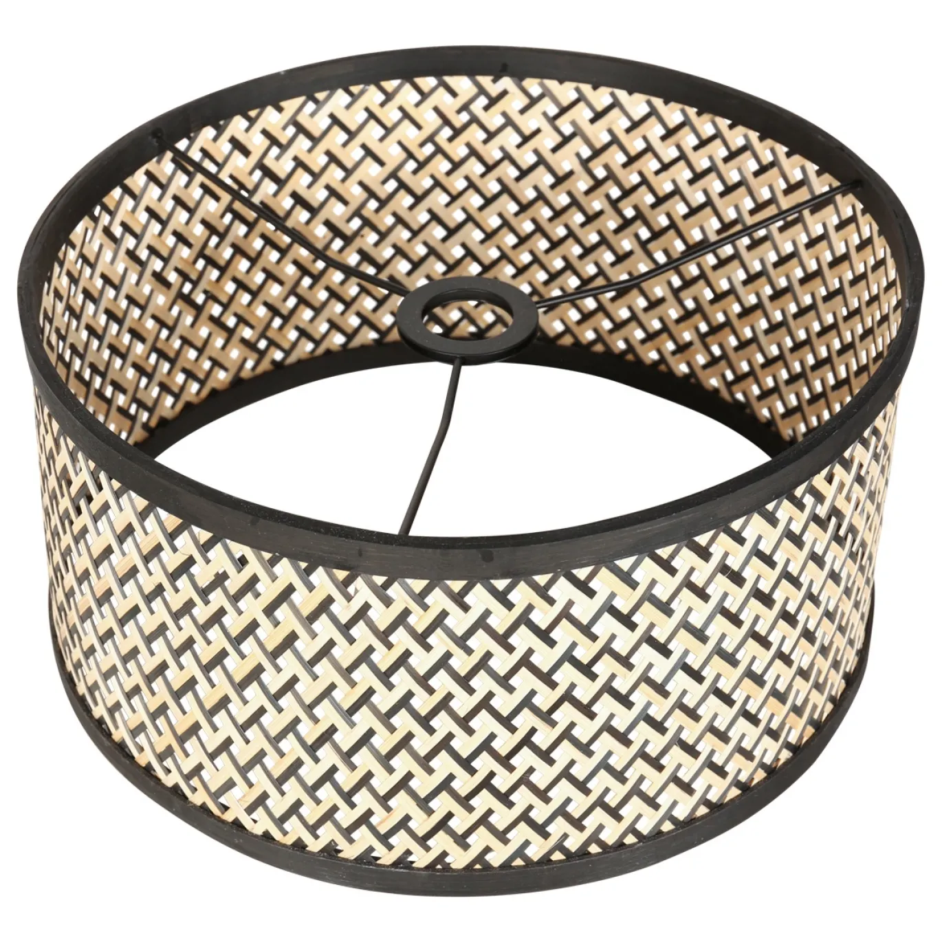 Steinhauer Booglamp Prestige Chic Zwart Bamboe Naturel/Zwart