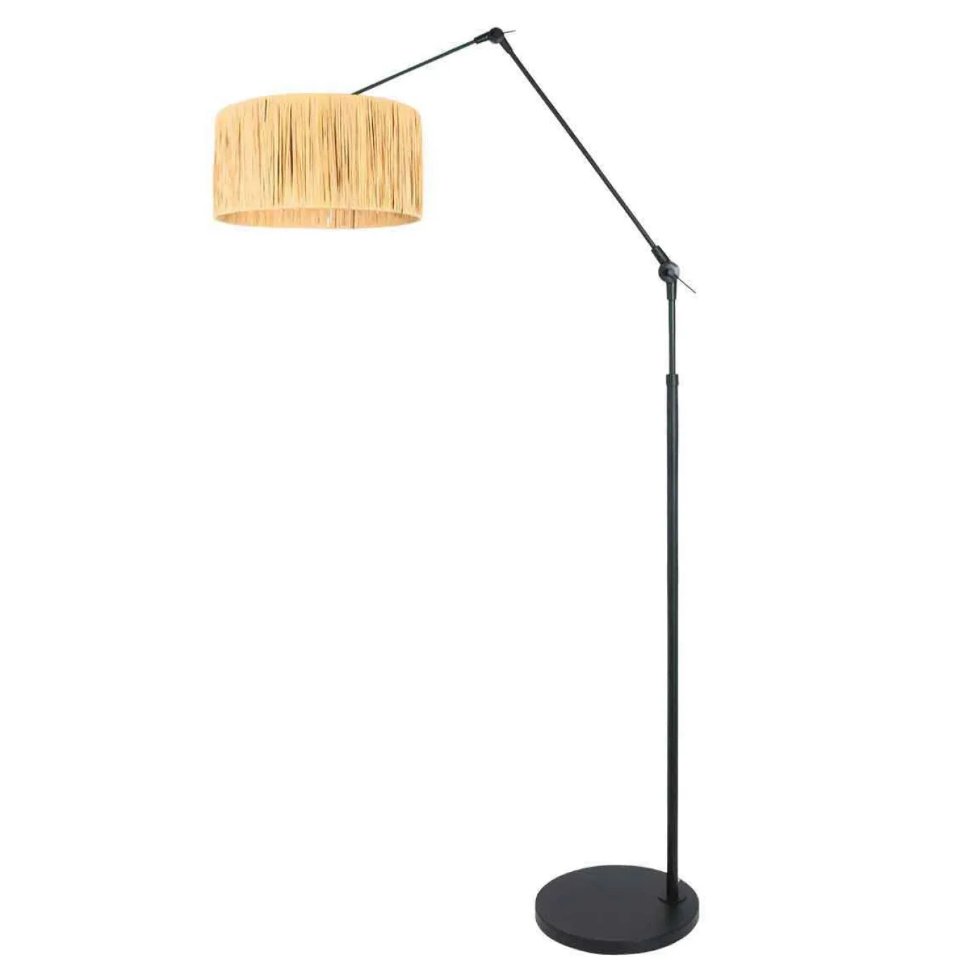 Steinhauer Booglamp Prestige Chic Zwart Gras Naturel