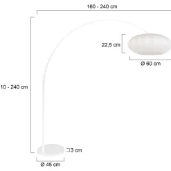Steinhauer Booglamp Sparkled Light Wit Zijde Wit