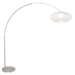 Steinhauer Booglamp Sparkled Light Grijs Zijde Wit