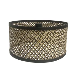 Steinhauer Boog Wandlamp Sparkled Light Zwart Bamboe Naturel/Zwart