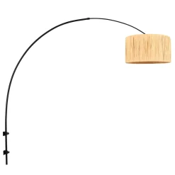 Steinhauer Boog Wandlamp Sparkled Light Zwart Gras Naturel