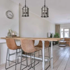 Steinhauer Hanglamp Pimpernel 2-Lichts Zwart
