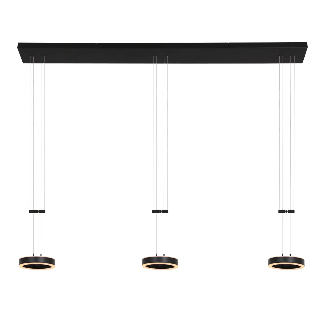 Steinhauer Hanglamp Piola 3-Lichts Zwart