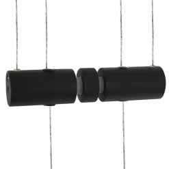 Steinhauer Hanglamp Piola 3-Lichts Zwart