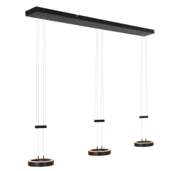 Steinhauer Hanglamp Piola 3-Lichts Zwart